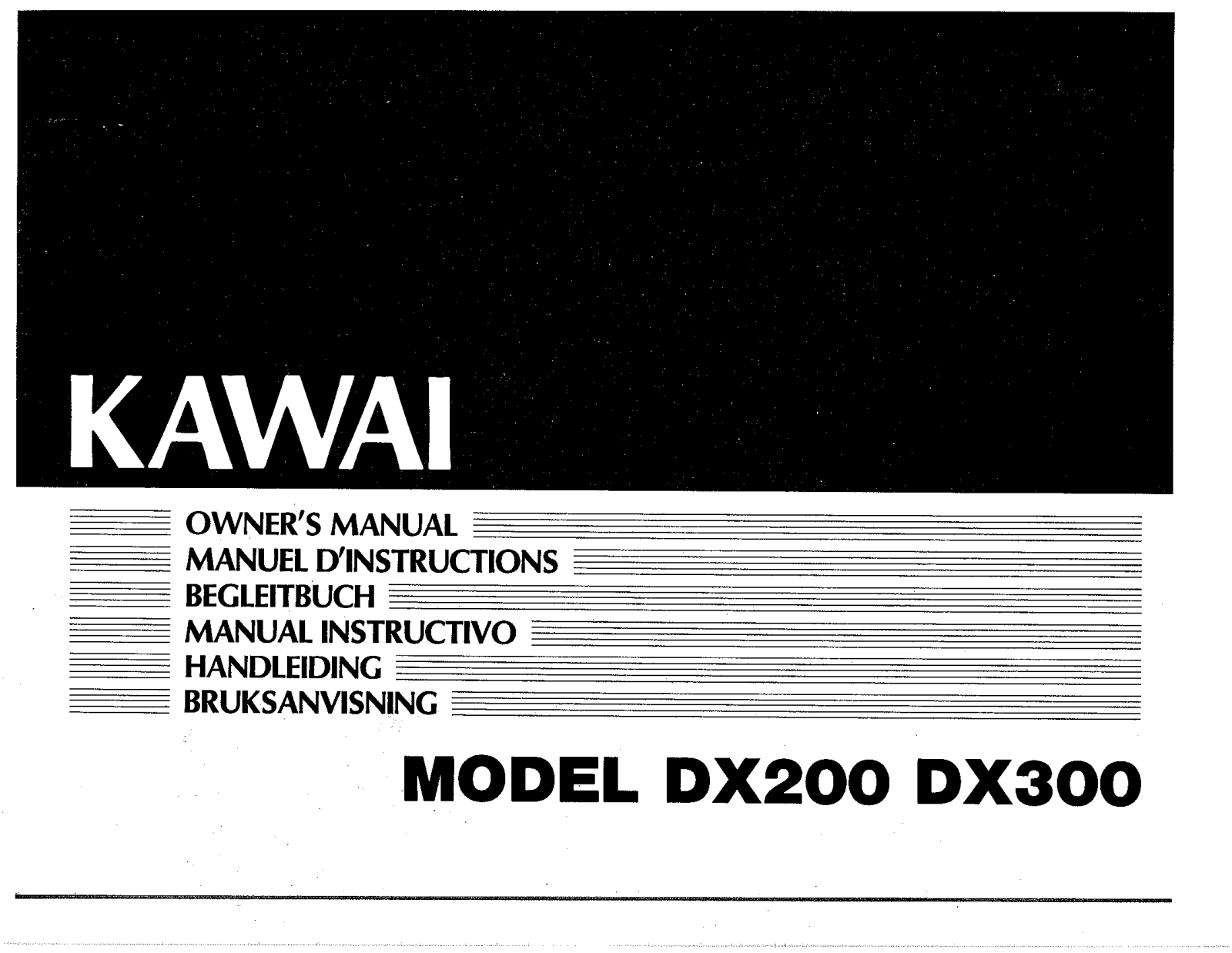 KAWAI DX300 User Manual