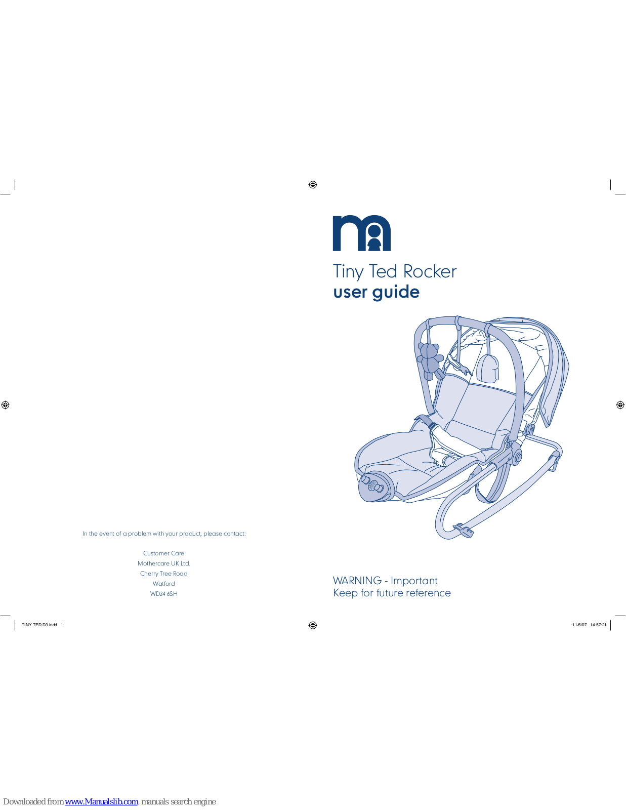 mothercare Tiny Red Rocker User Manual