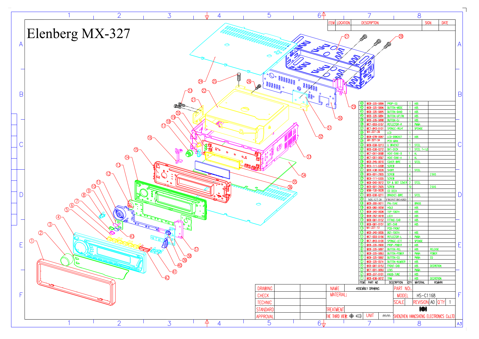 Elenberg MX-327 Schematic