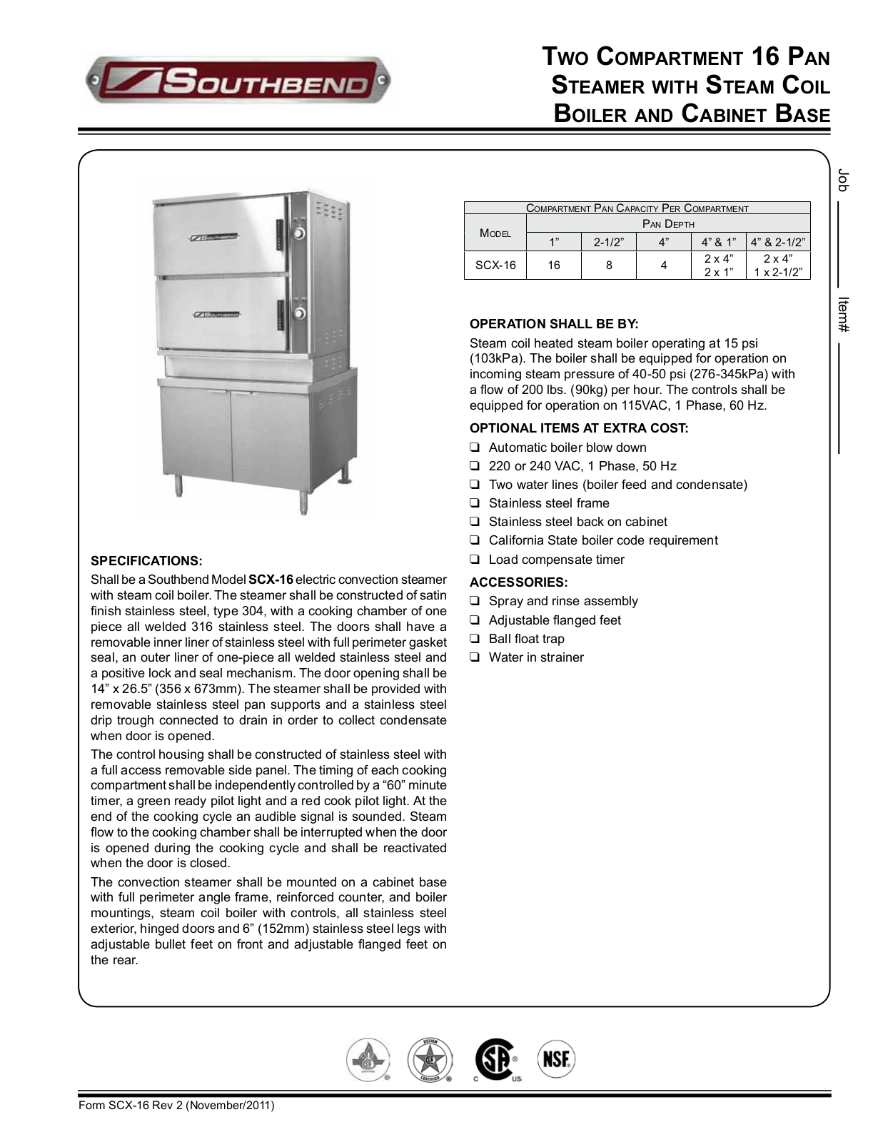 Southbend SCX-16 User Manual