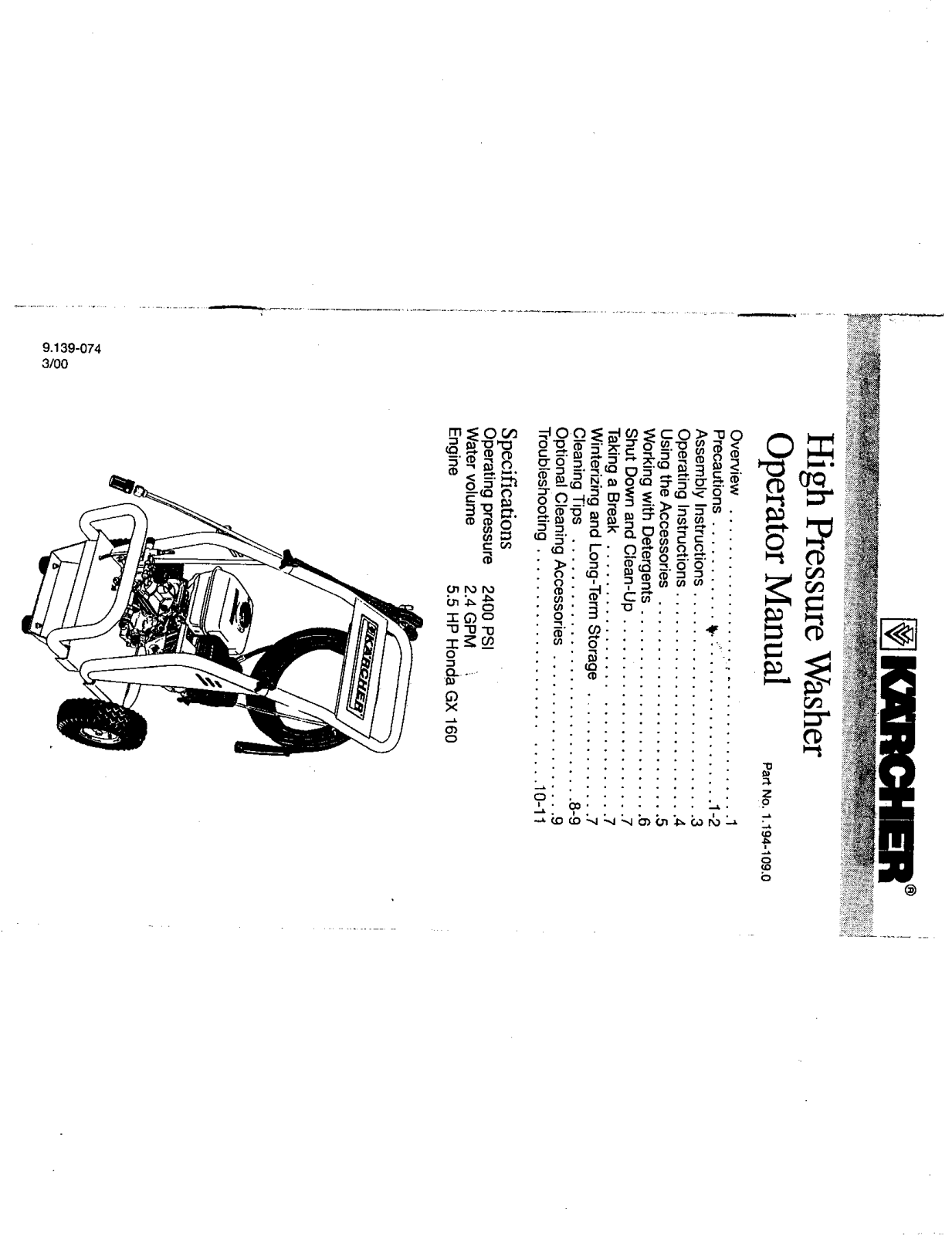 Karcher K 6000 GH User Manual