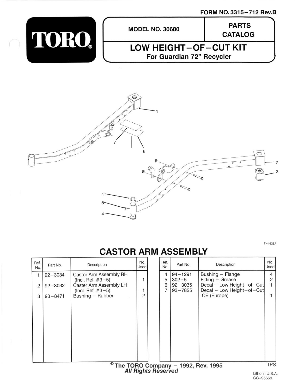 Toro 30680 Parts Catalogue