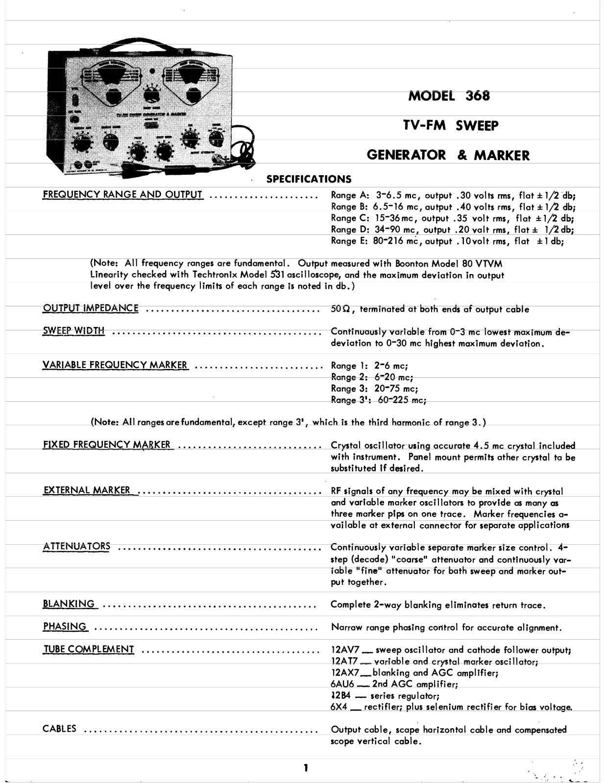 EICO 368 Service manual