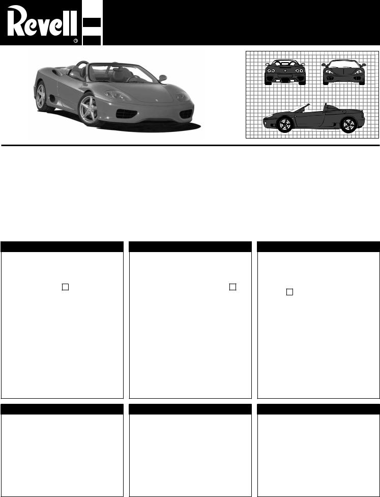 REVELL Ferrari 360 Modena User Manual