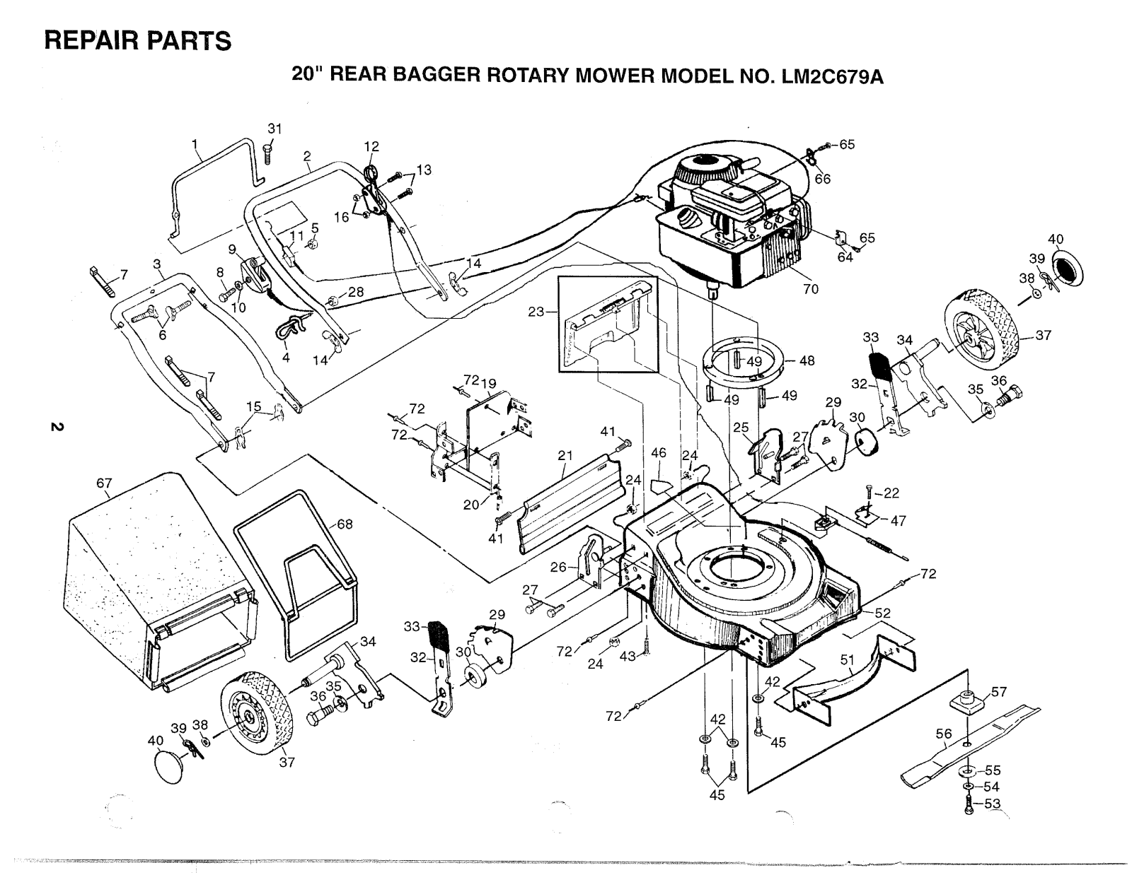 AYP MRT500, LM2C679A, MXR500K Parts List