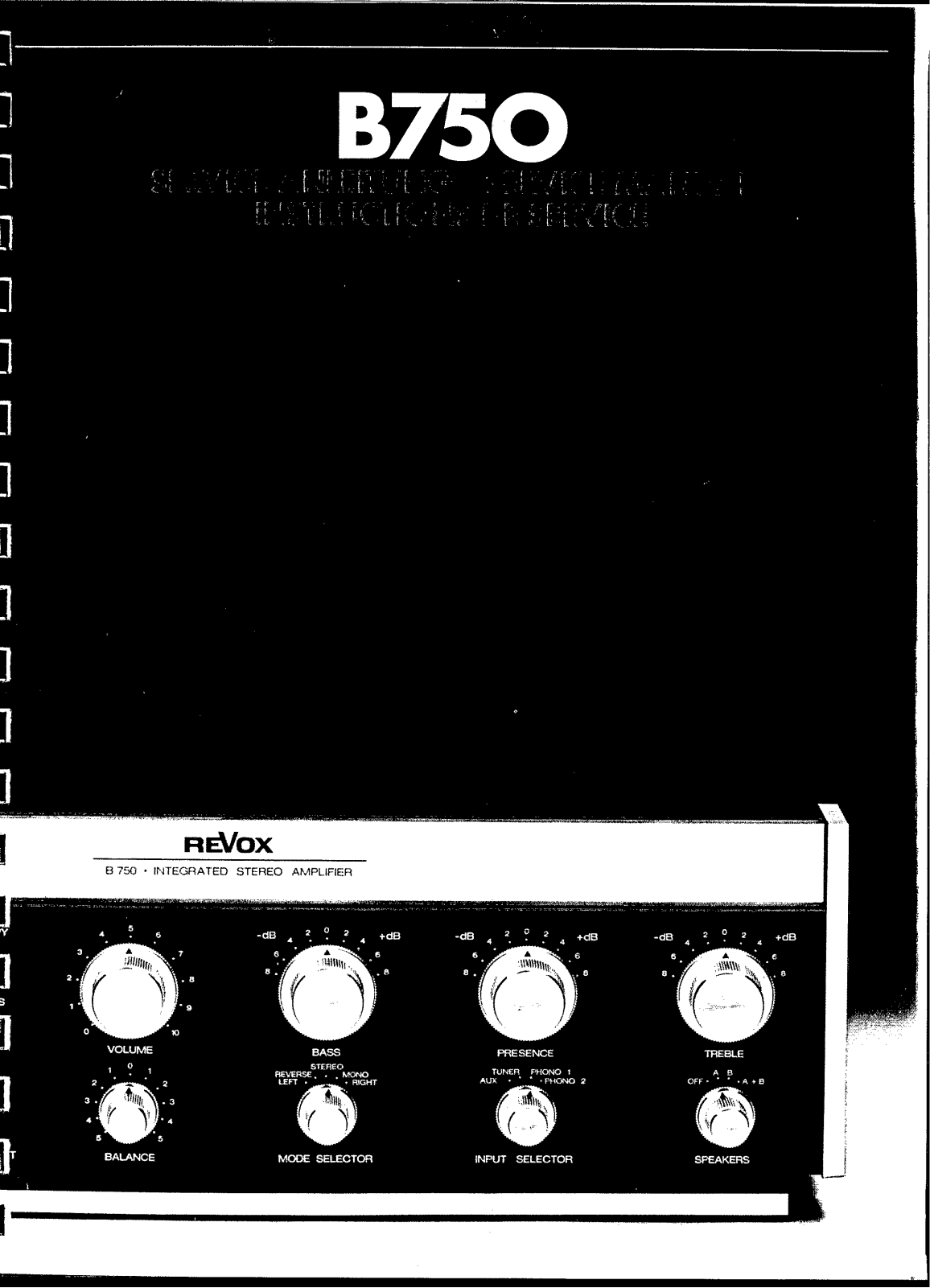 Revox B-750 Service manual