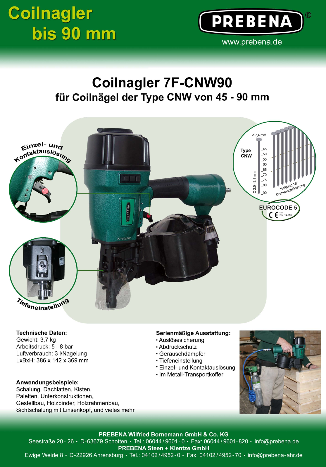 Prebena 7F-CNW90 User Manual