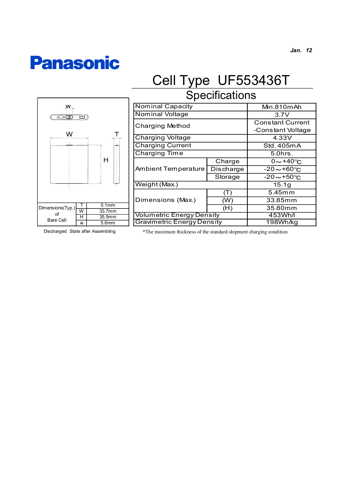 Sanyo UF553436T User Manual