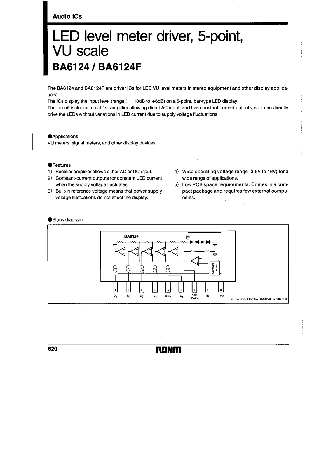 ROHM BA6124F, BA6124 Datasheet