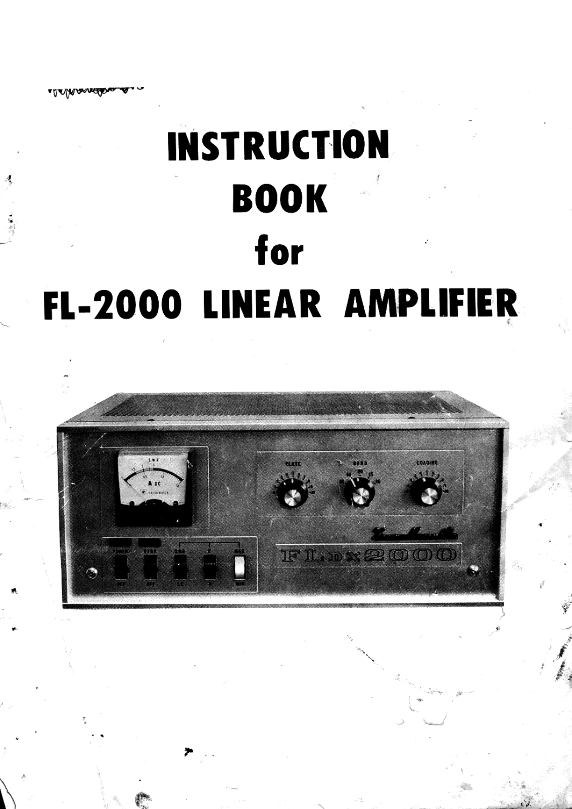 Yaesu FL-2000 Service manual