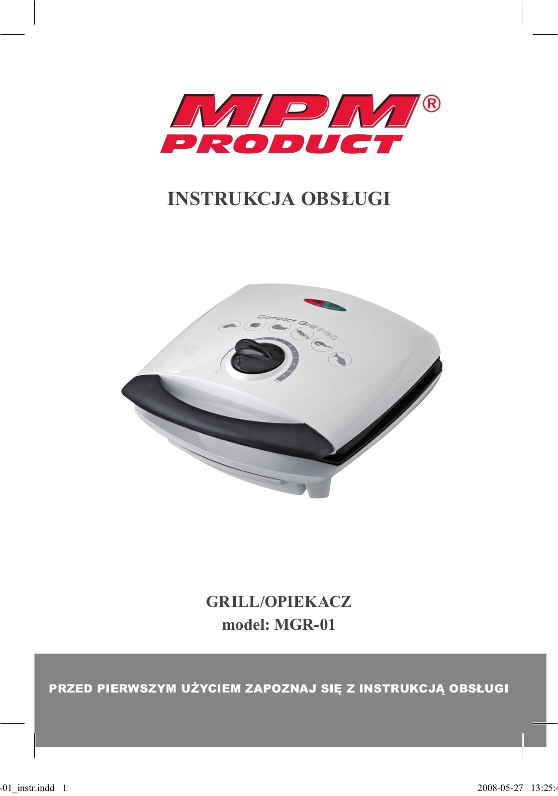 MPM MGR-01 User Manual