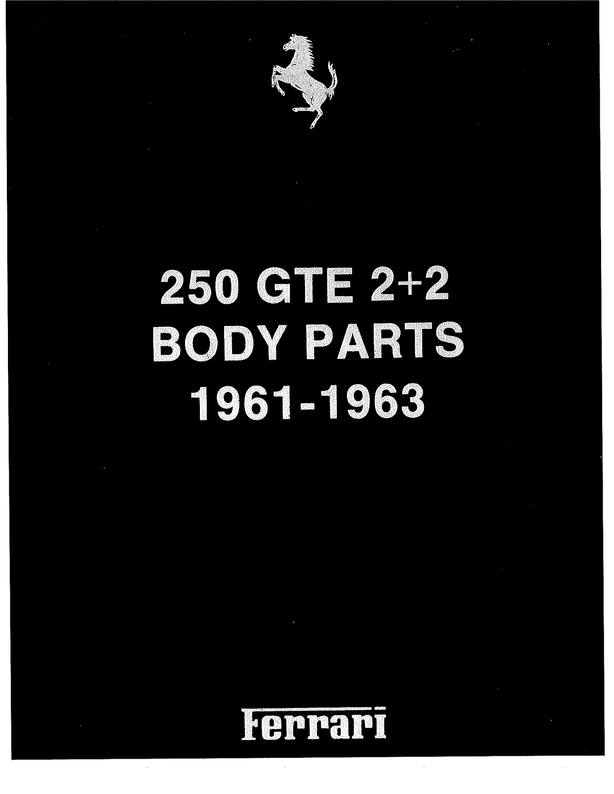 Ferrari 250 1961-1963 User Manual