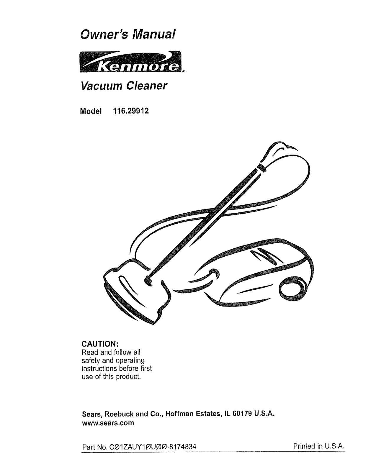 Kenmore 116.29912 User Manual - ManualMachine.com