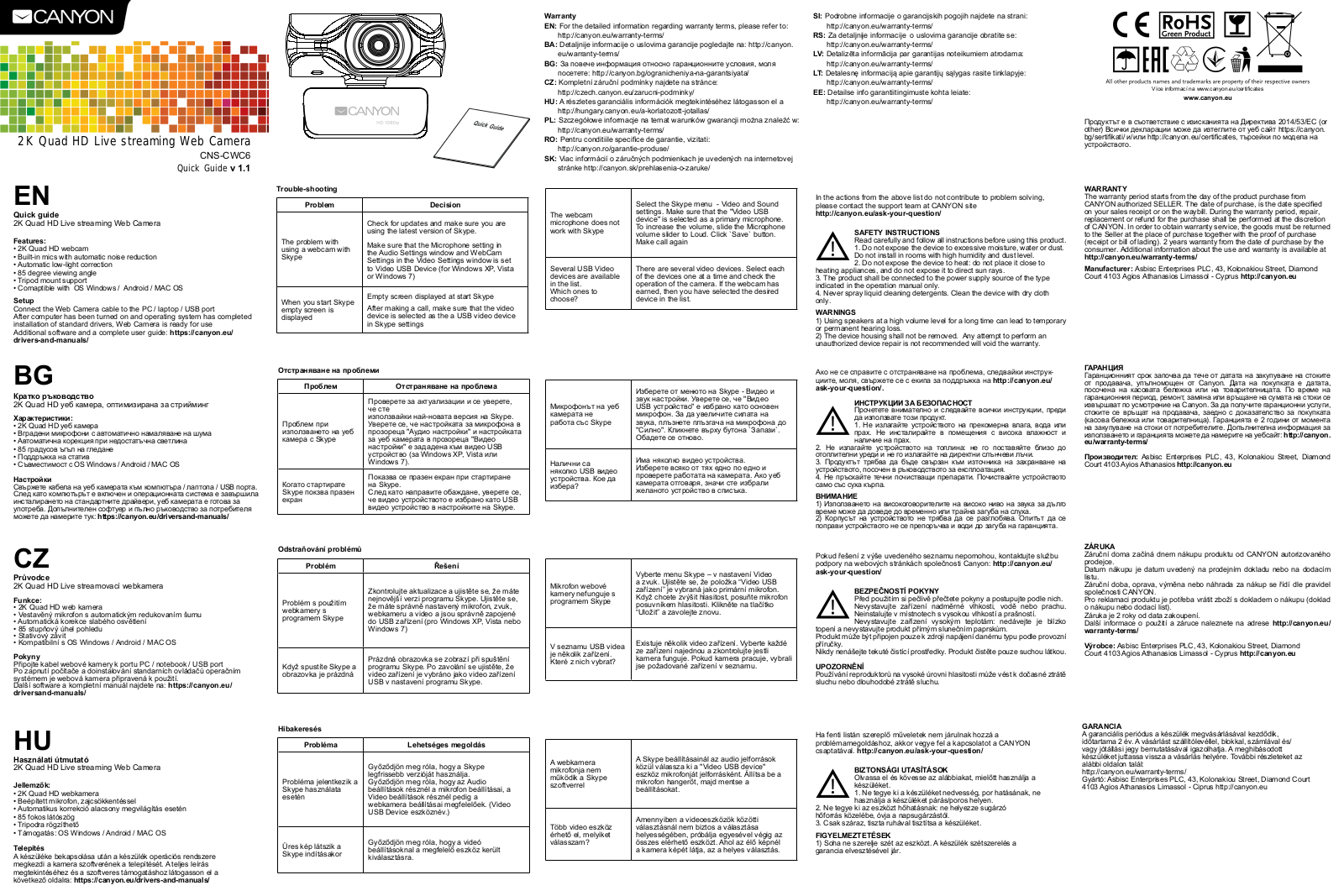 Canyon CNS-CWC6 User Manual