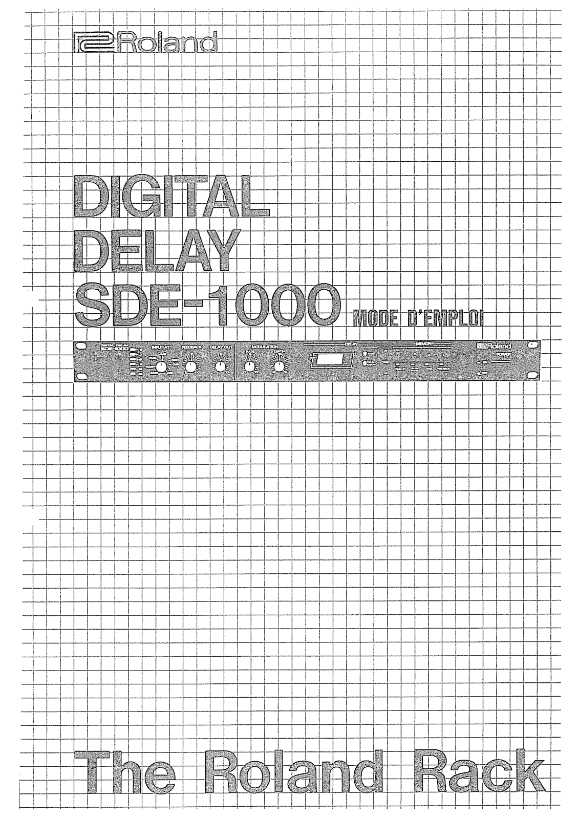 Roland SDE-1000 User Manual