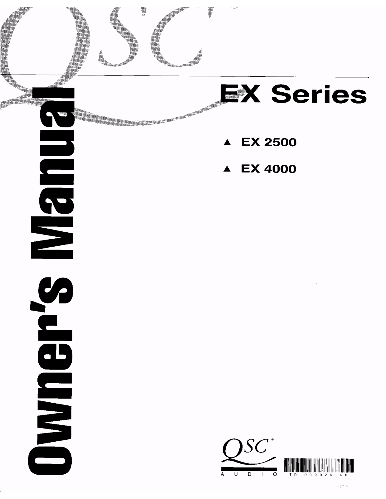 QSC EX-4000 Owners manual
