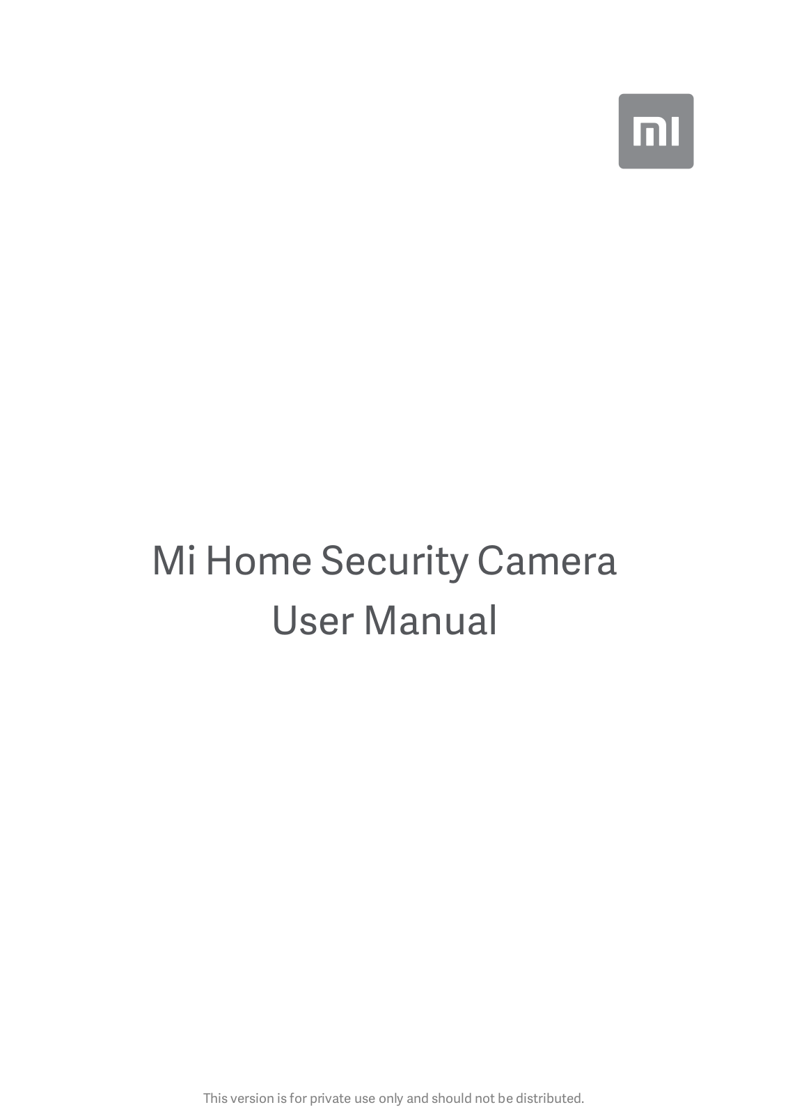 Mi SXJ01ZM User Manual