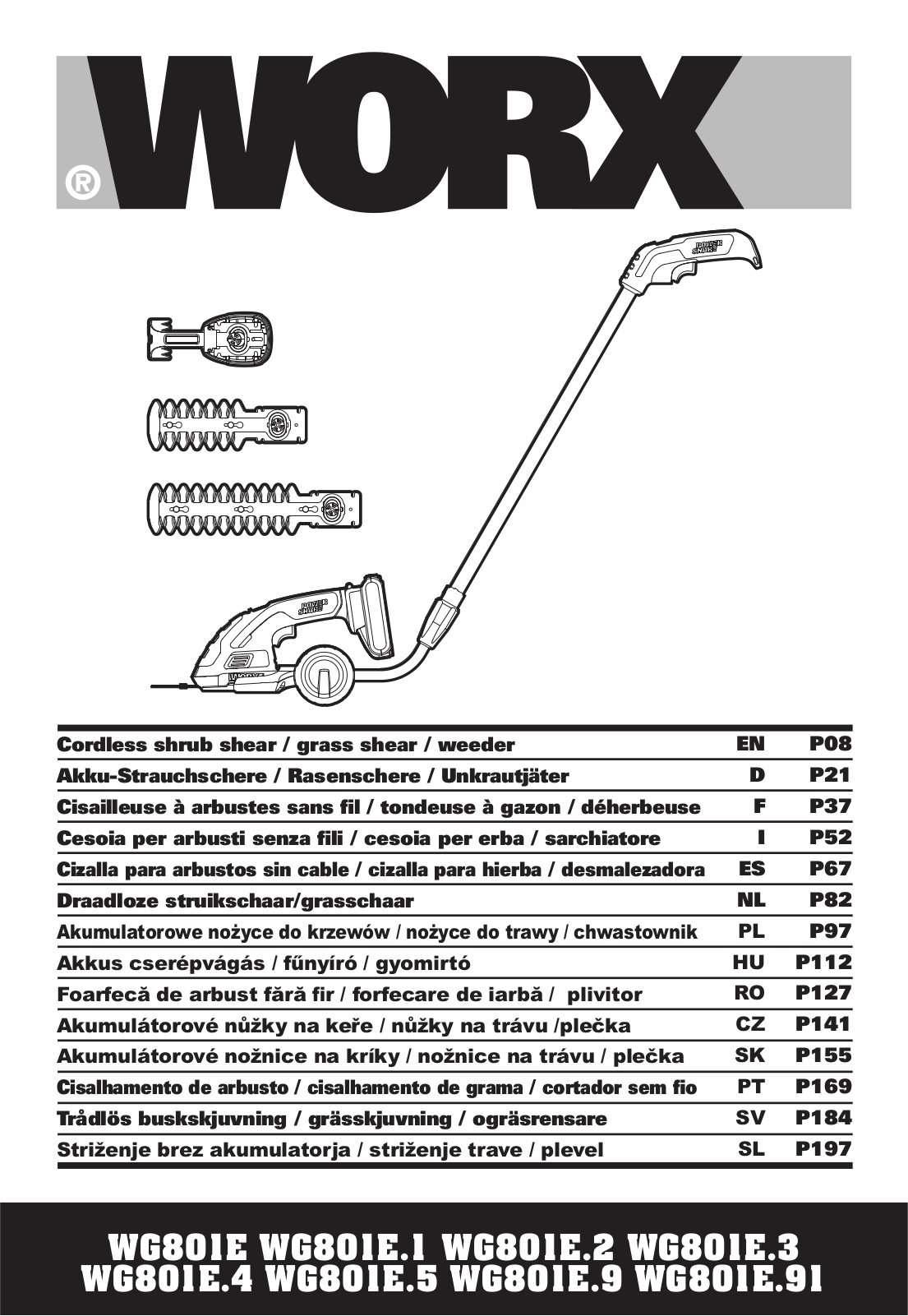 Worx WG801E, WG801E.1, WG801E.2, WG801E.3, WG801E.4 User guide - ManualMachine.com