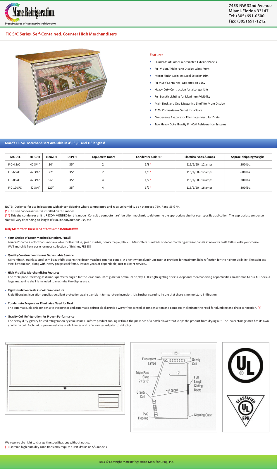 Marc Refrigeration FIC-10 User Manual