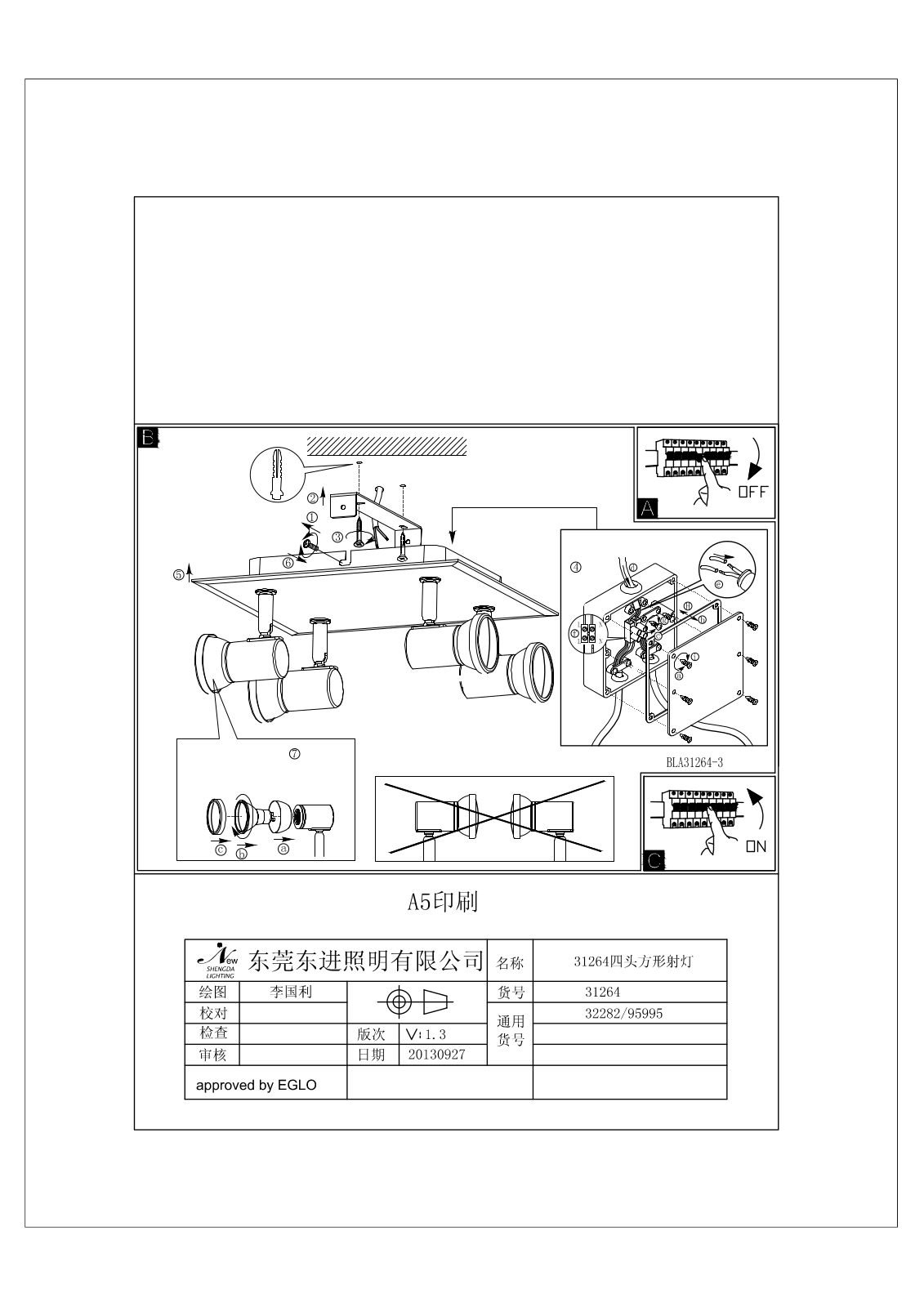 Eglo 95995 Service Manual