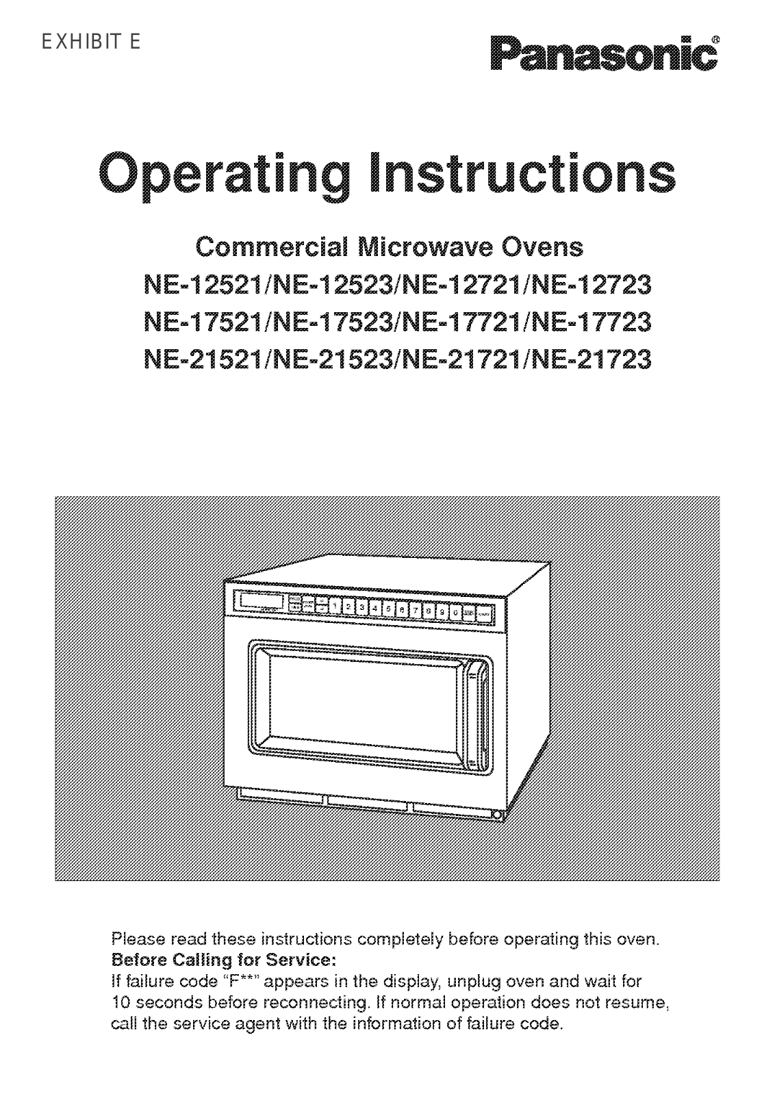 Panasonic AQ3E81 Users Manual
