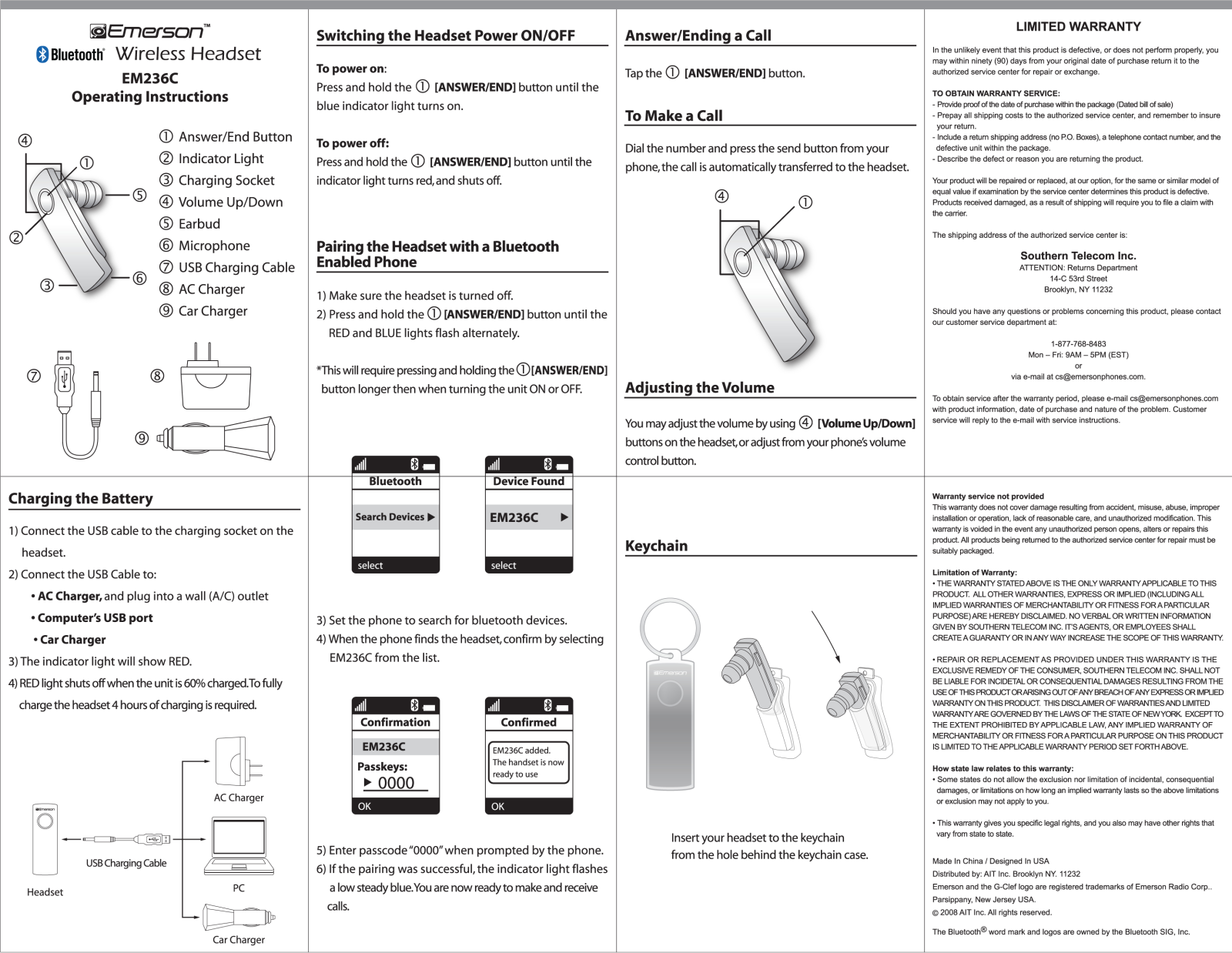 Emerson EM236C User Manual