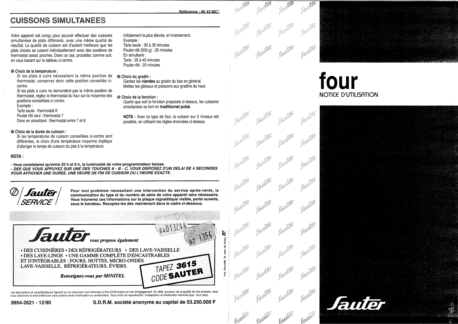 Sauter 9643MC1 User Manual