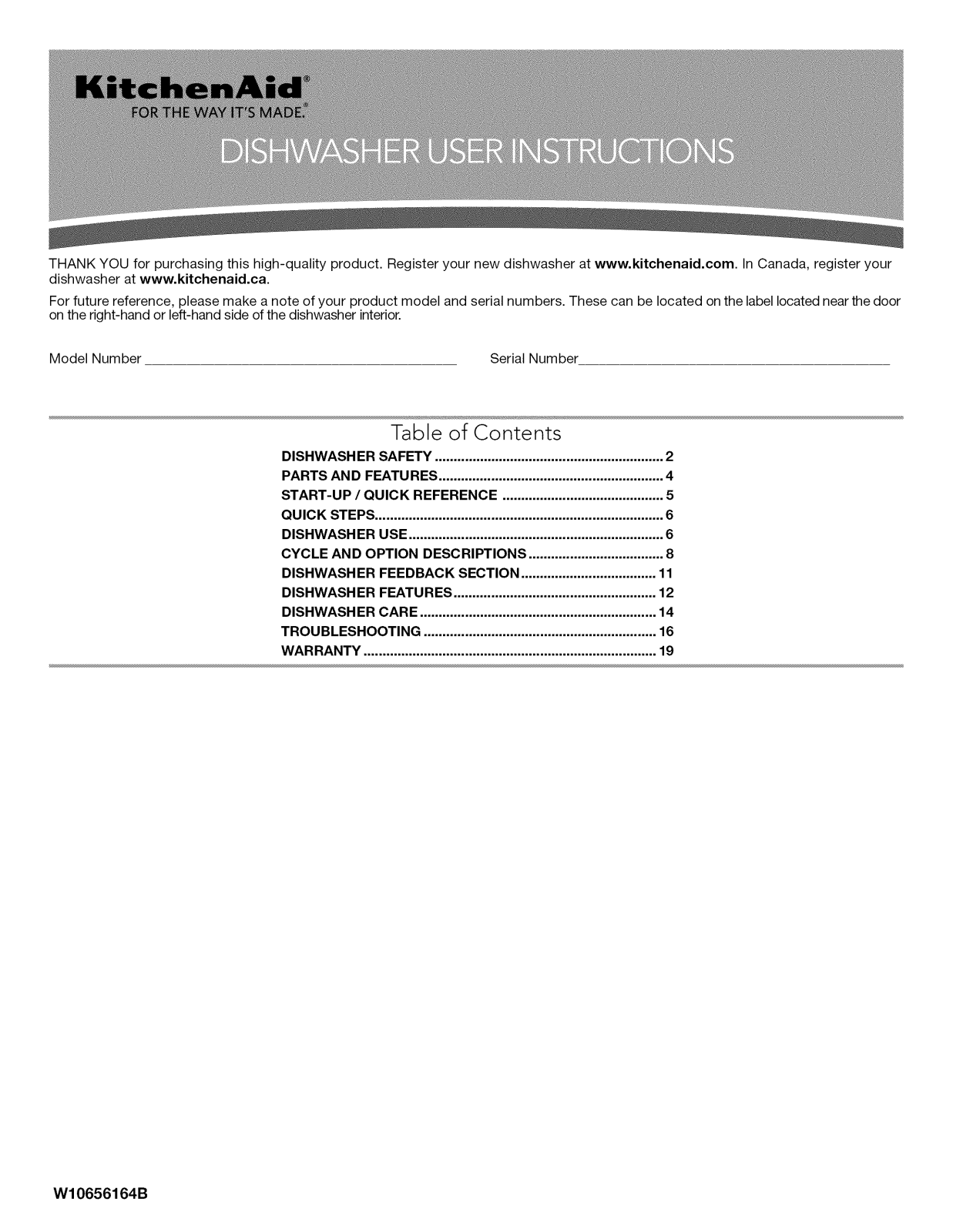 KitchenAid KDTM354DSS5, KDTM354DSS0 Owner’s Manual