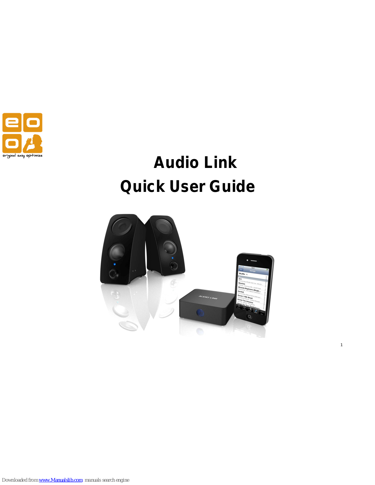 original easy optimize Audio Link Quick User Manual