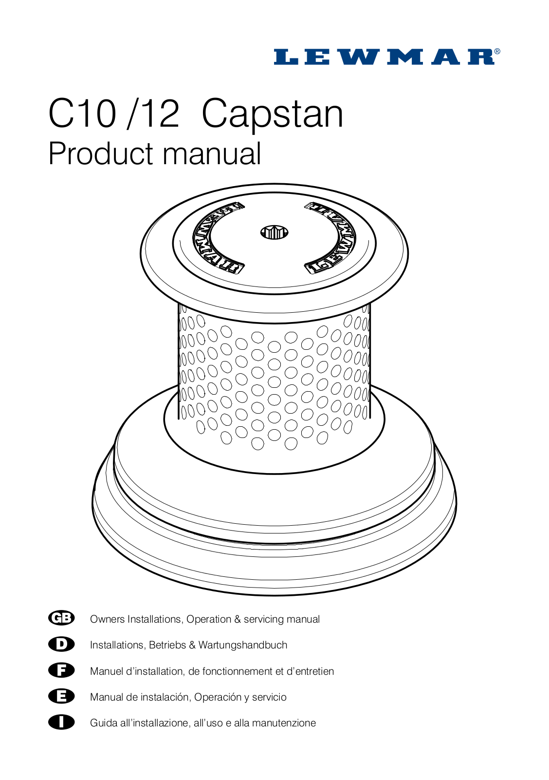 Lewmar C10 Capstan, C12 Capstan User Manual - ManualMachine.com