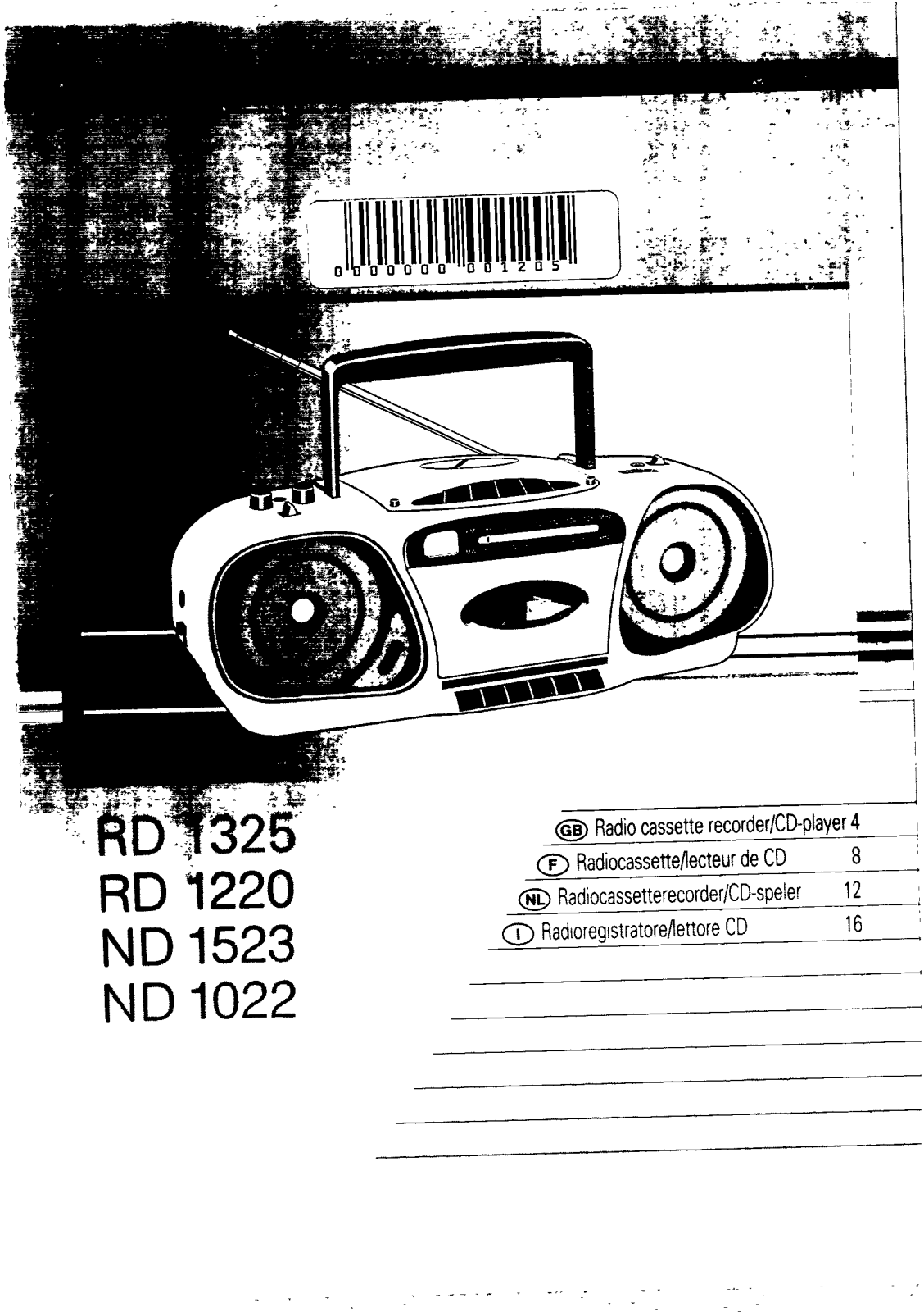 Philips RD1325/18, ND1523/19 User Manual