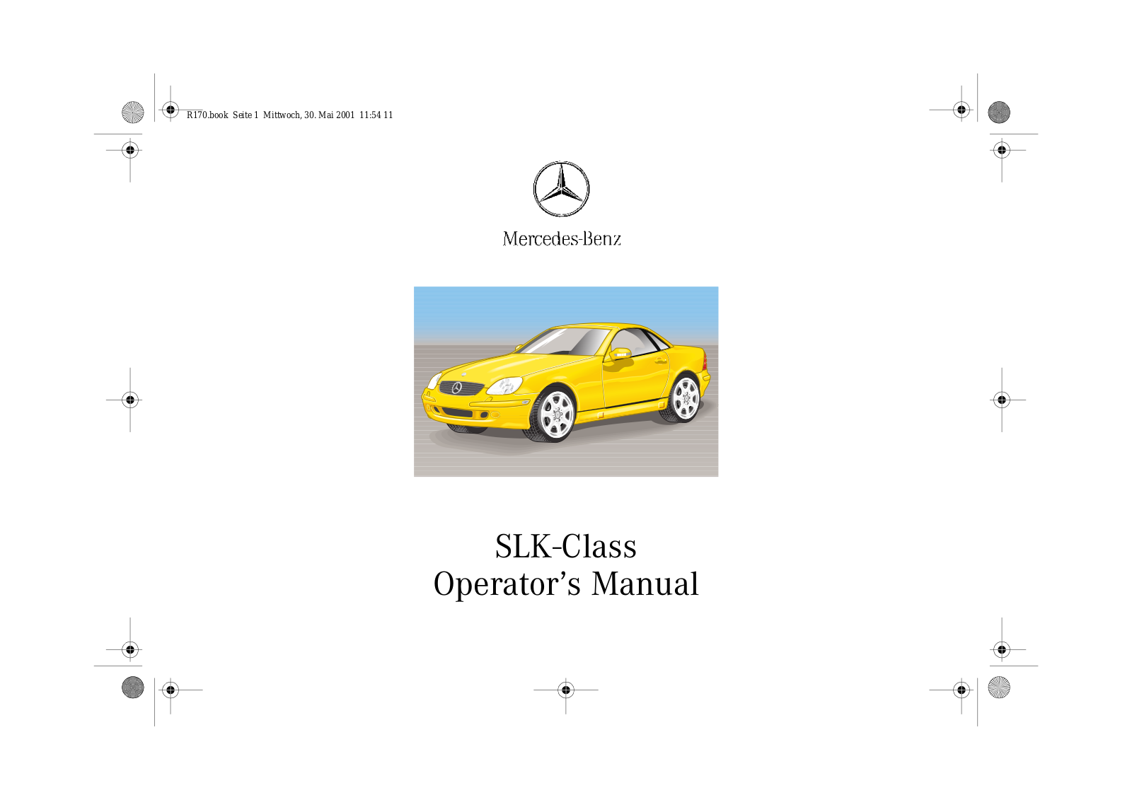 Mercedes Benz SLK230 2002 Owner Manual