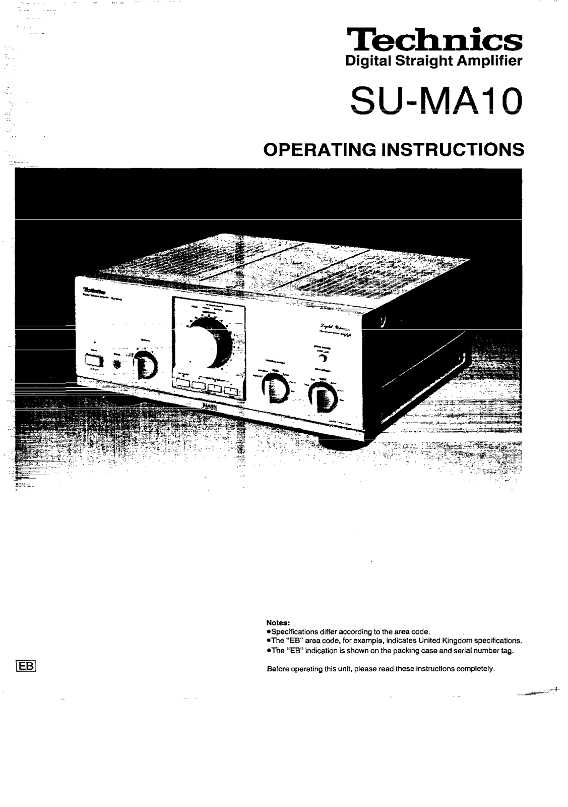 Panasonic SU-MA10 User Manual