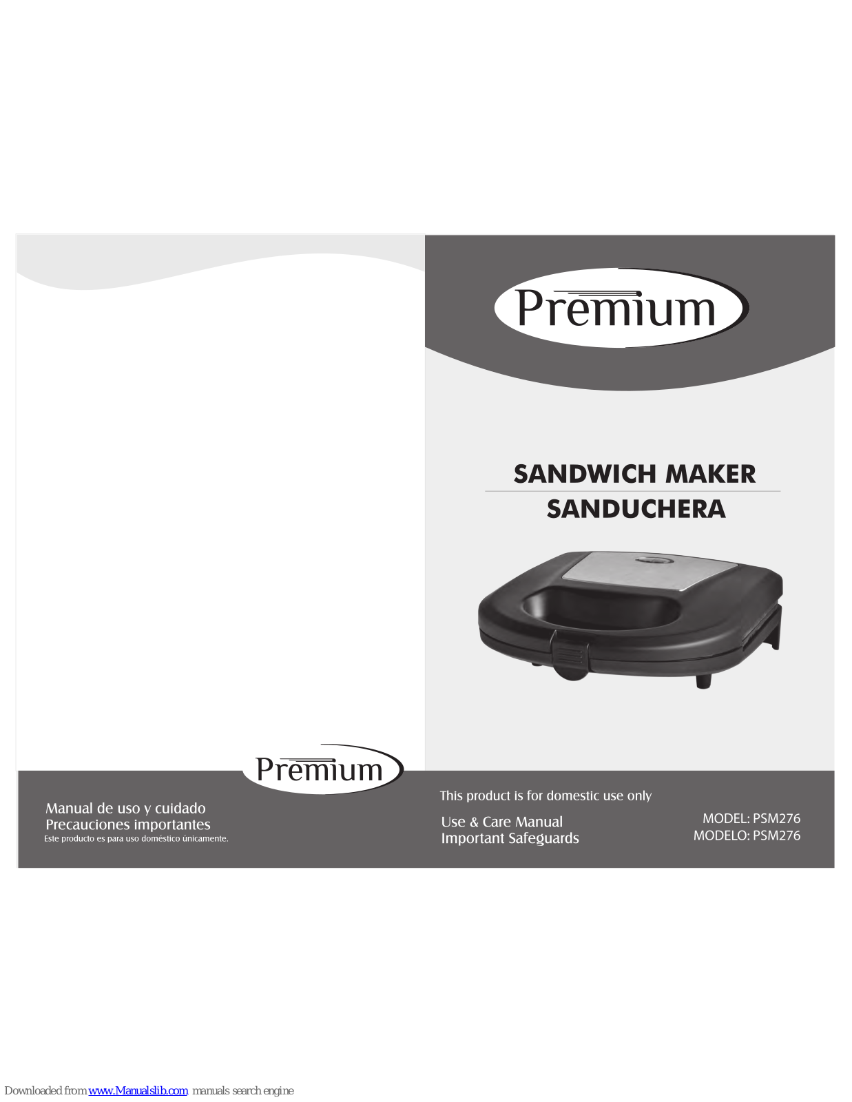 Premium PSM276 User Manual - ManualMachine.com