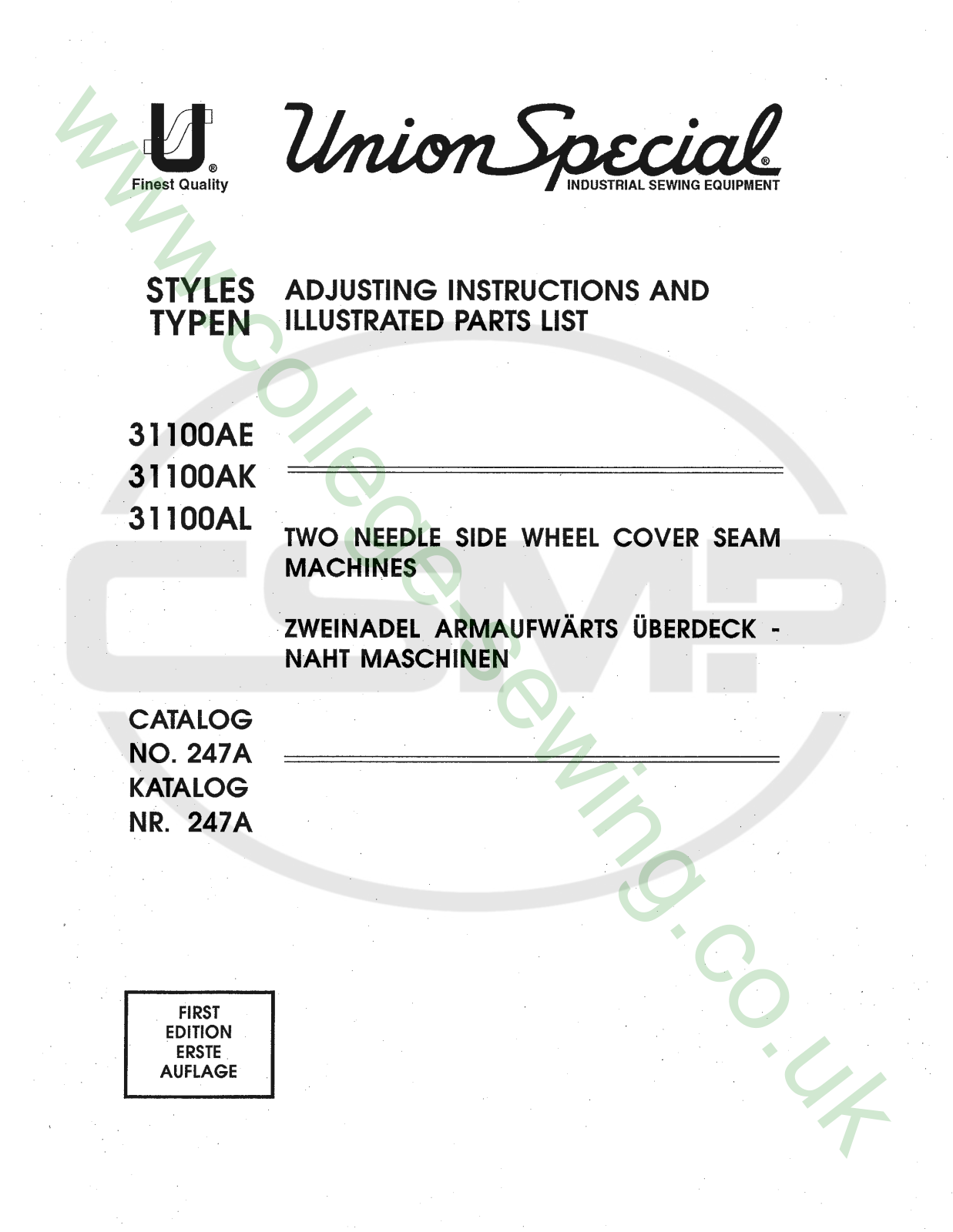 Union Special 247A Parts Book