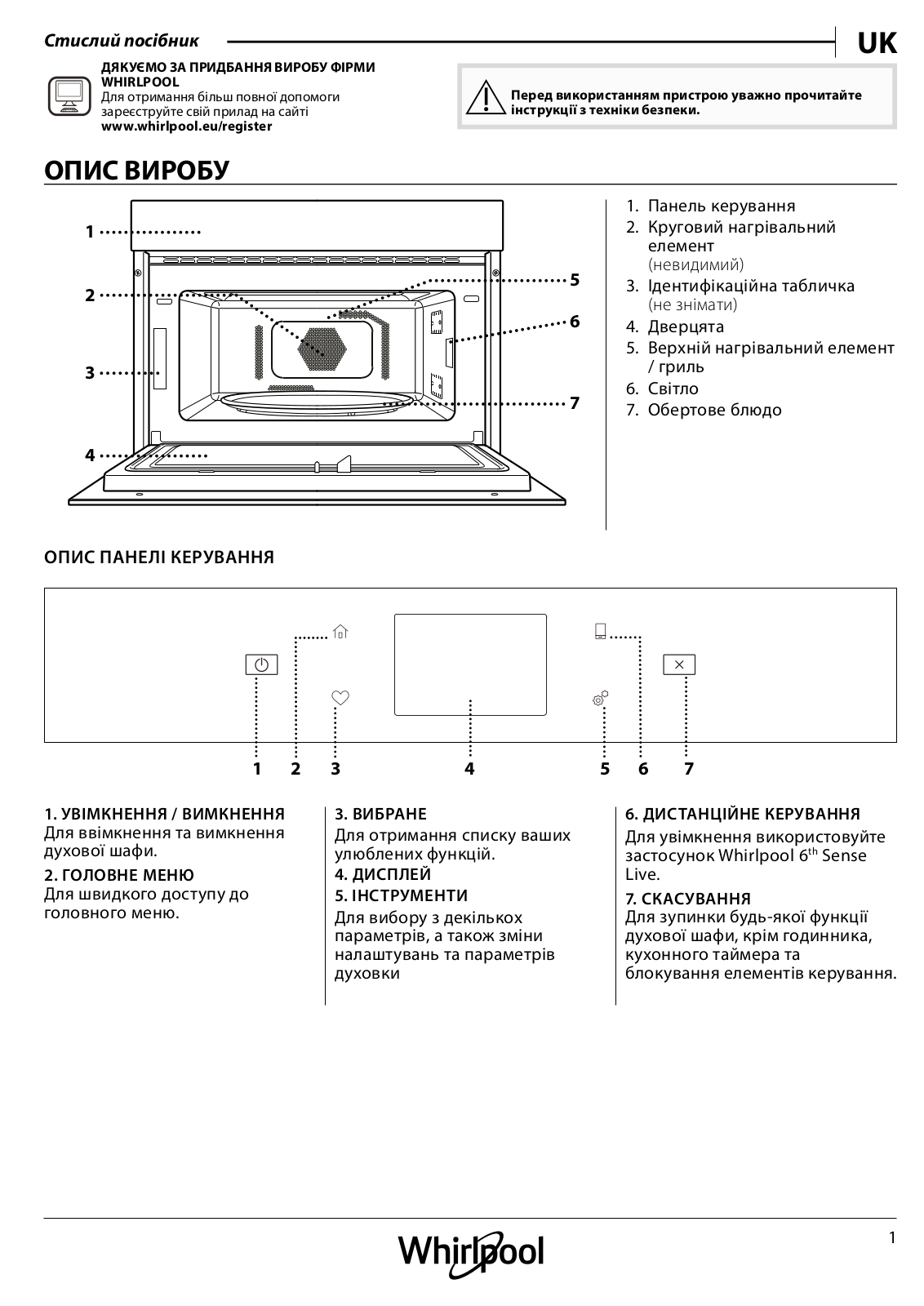 WHIRLPOOL W9 MD260 BSS Daily Reference Guide