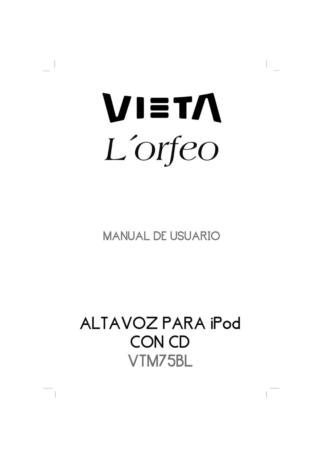 Vieta VTM75BL User Manual