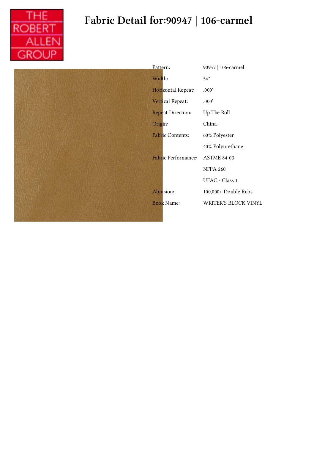 Duralee CRAL4523 Specifications - ManualMachine.com