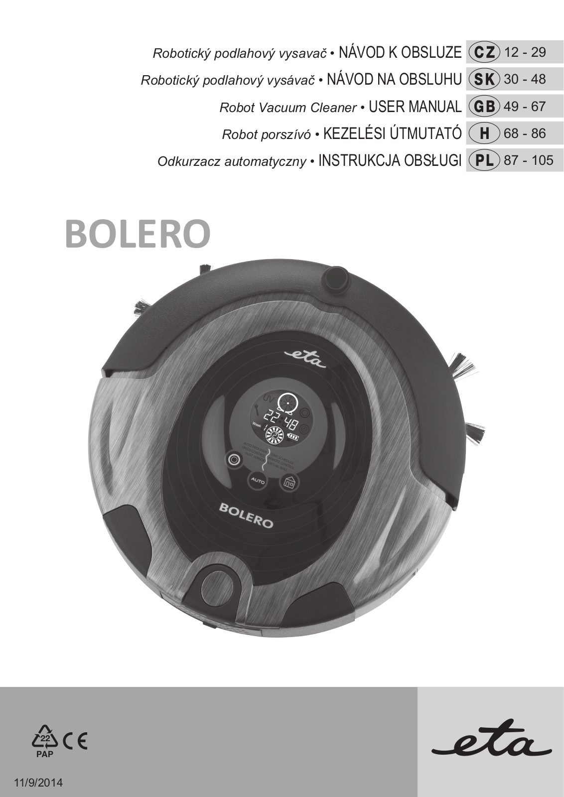 ETA Bolero User Manual