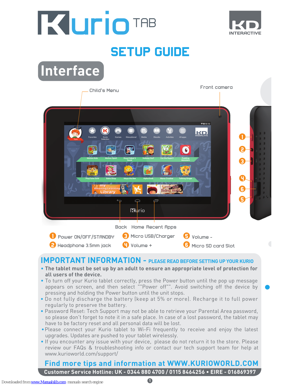 KD interactive kurio tab Setup Manual - ManualMachine.com