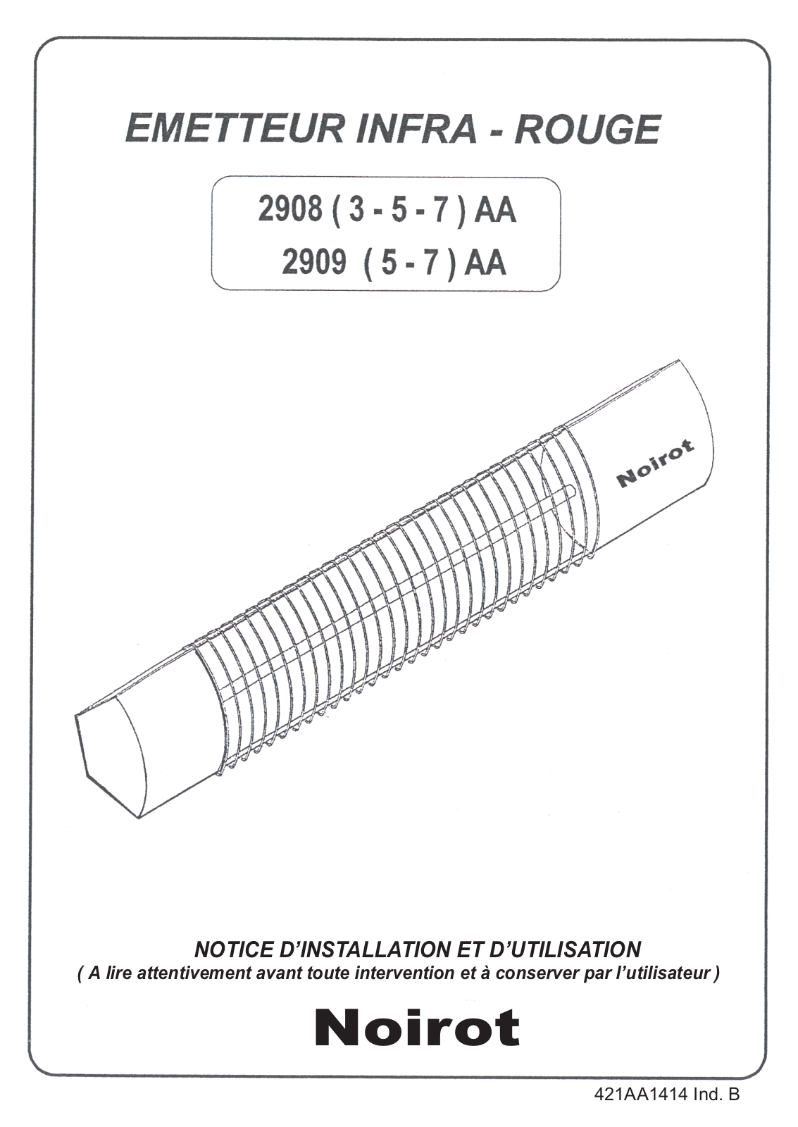 NOIROT EMETTEUR INFRA-ROUGE User Manual