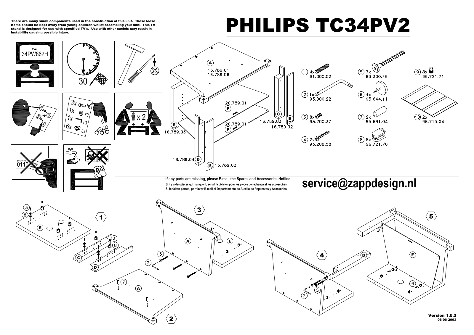 Philips TC34PV2 User Manual