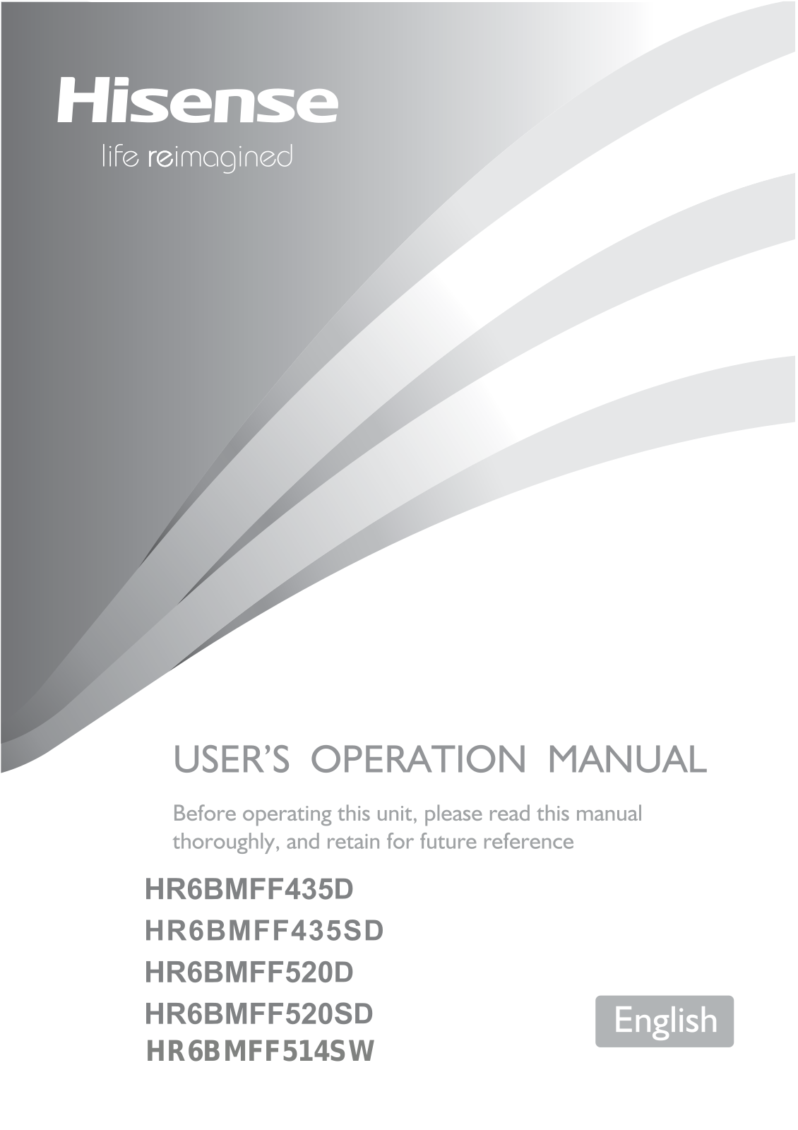 Hisense HR6BMFF514SW User Manual