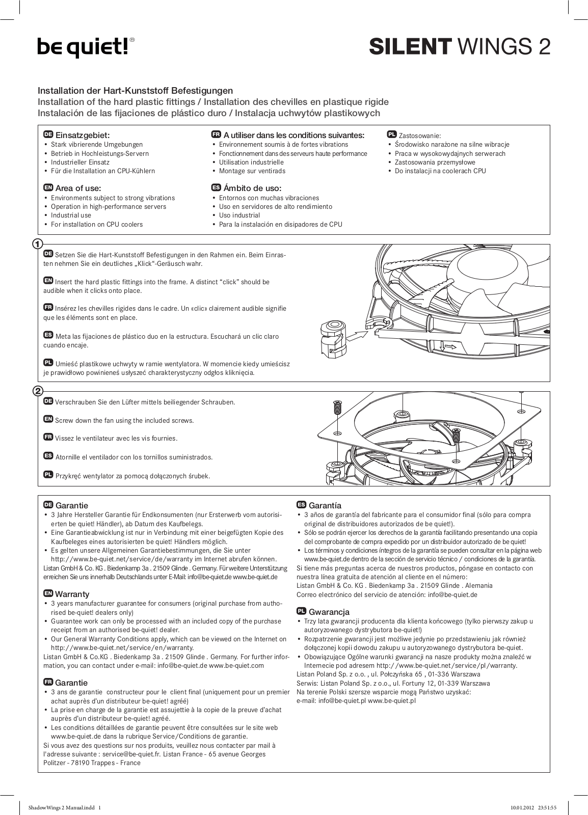 BeQuiet SILENT WINGS 2 User guide