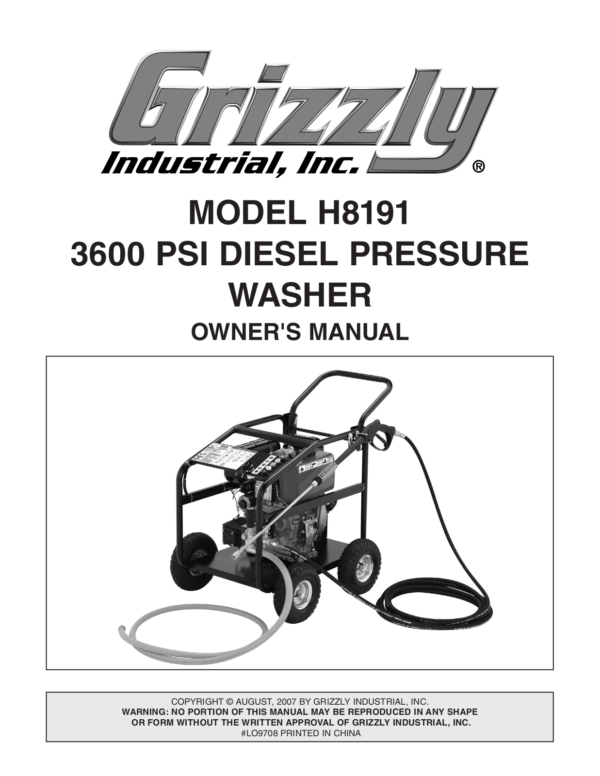 Grizzly H8191 User Manual