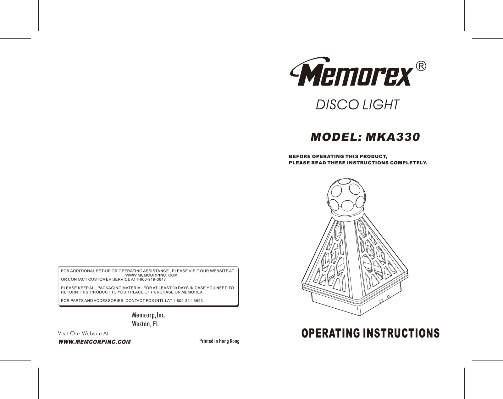 Memorex MKA330 User Manual