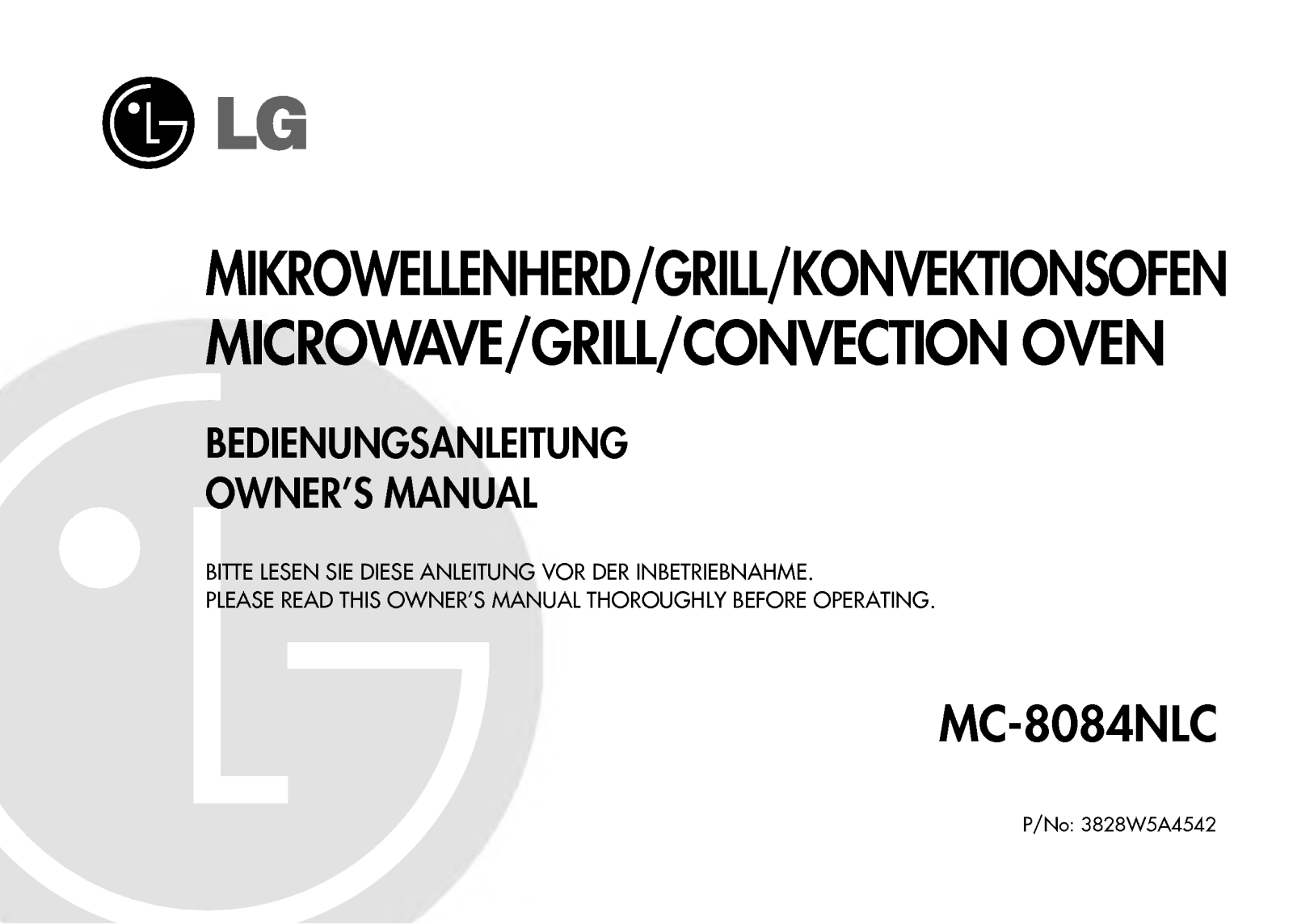 Lg MC-8084NLC User Manual