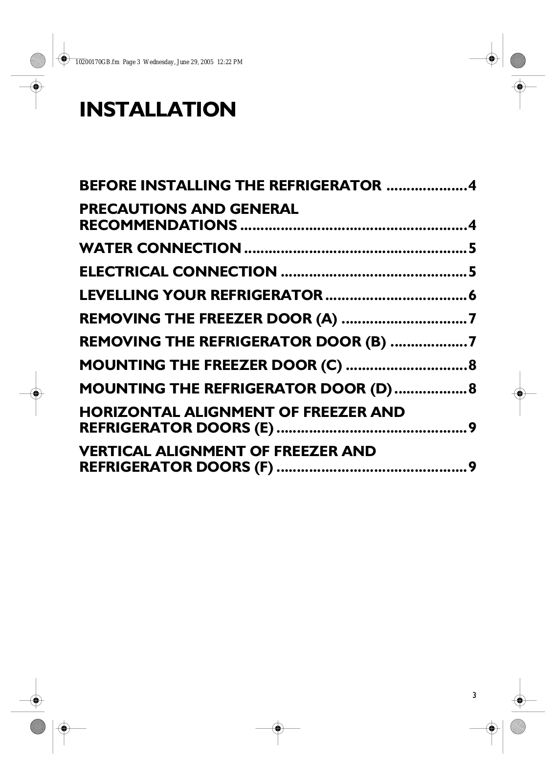 WHIRLPOOL S20B RSB21-A/G User Manual