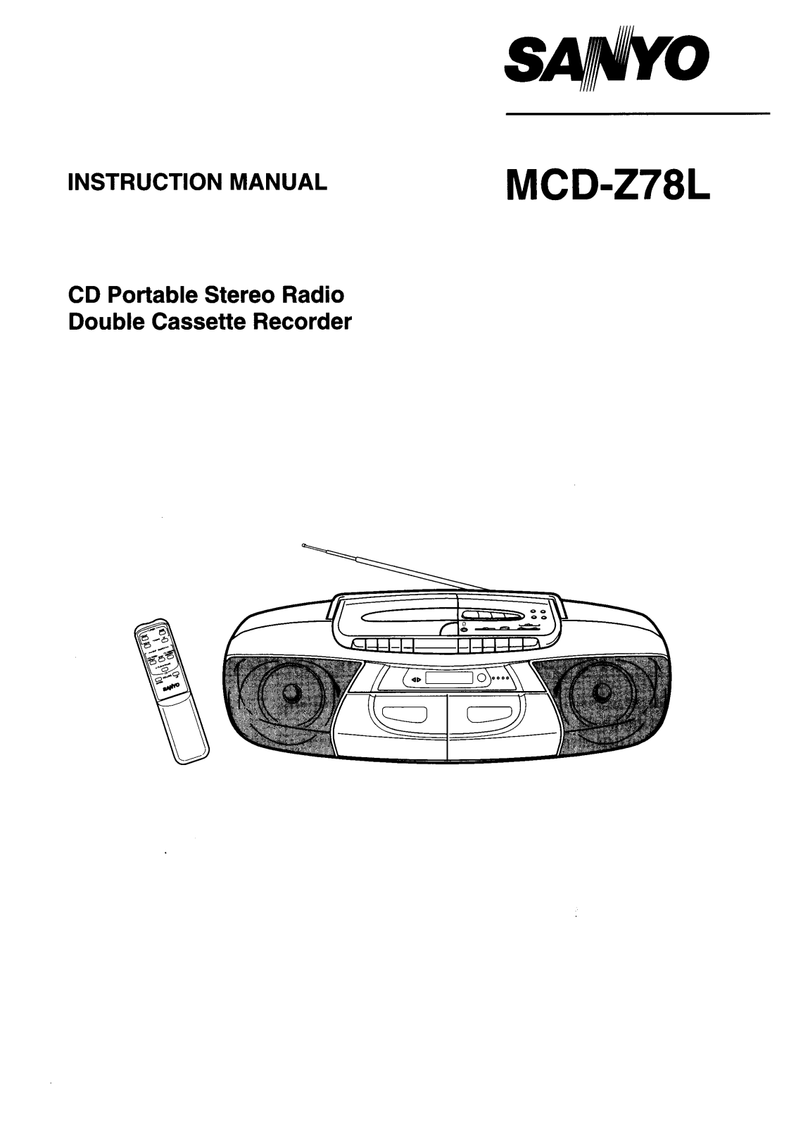 Sanyo MCD-Z78L Instruction Manual