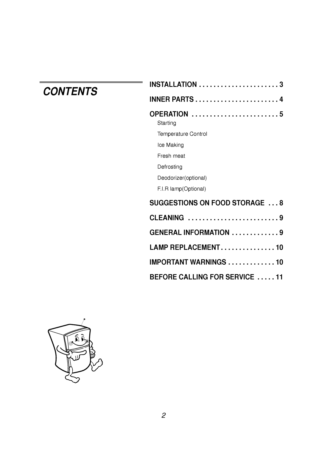 LG GR-602TVF, GR-642TVF, LR-532TVF, GR-572TV, ER 460 User Manual